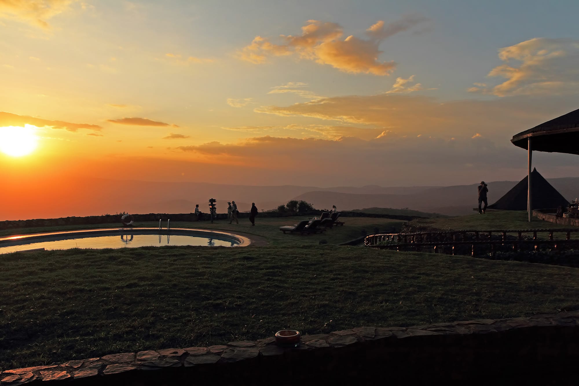 Sunset on the rim of the Ngorongoro Crater